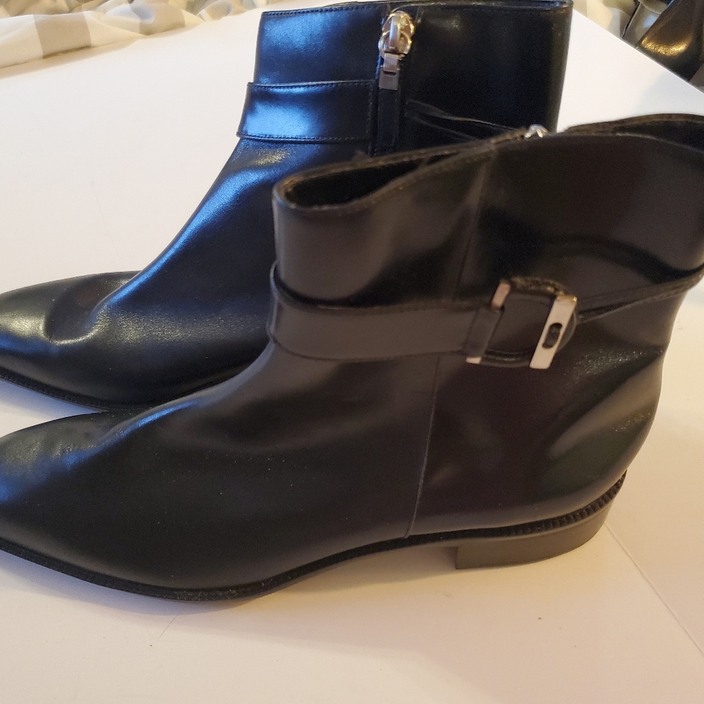 Talbots Black Leather Ankle Boots